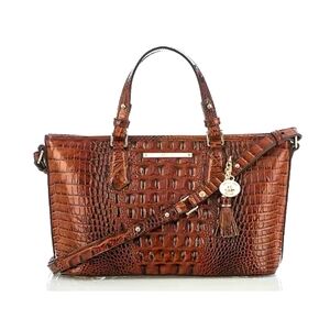 Brahmin Designer Asher Melbourne Embossed Leather Purse Handbag Crossbody